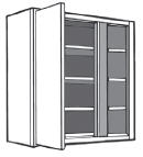 WBL_2439: Kitchen Corner Wall Cabinet with Blind, 24"w x 39"h x 12"d