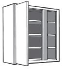 WBL_3042: Kitchen Corner Wall Cabinet with Blind, 30"w x 42"h x 12"d