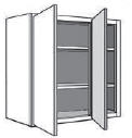 WBL_4830: Kitchen Corner Wall Cabinet with Blind, 48"w x 30"h x 12"d