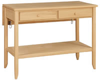 Shaker Island 2 Drawer w/Shelf