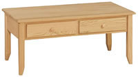 Shaker Coffee Table Rectangle 2 Drawer