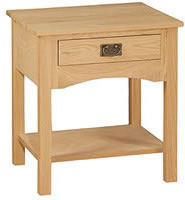 Mission End Table 1 Drawer w/Shelf