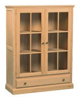 Vintage Display Case 1 Drawer w/2 Glass Doors