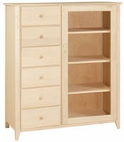 Shaker Armoire 6 Drawer/1 Door