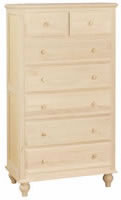 Cottage Chest 7 Drawer w/Split
