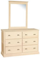 Vintage Dresser 6 Deep Drawers 52"