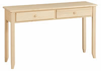 Shaker Sofa Table Rectangle 2 Drawer