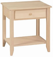 Shaker End Table Rectgle 1 Drawer w/Shelf