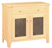 Country Cabinet Pie Safe 1 Drawer/2 Door Tin