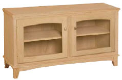 Hampshire Entertainment Stand, 2 Sections,  2 Glass Doors, 17"D