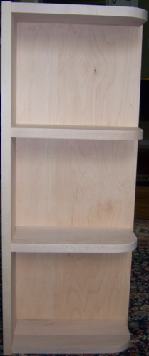 WES__: Quarter-Round End Shelves, 6"W x 12"D