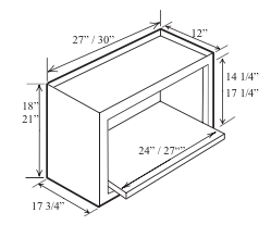 Wm3021 Kitchen Microwave Box Wall, Microwave Shelf Cabinet Dimensions