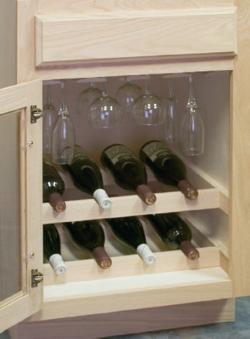 BWC21: Kitchen Base Wine Cabinet, 21"w x 34 1/2"h x 24"d