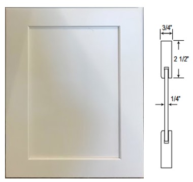 Custom Shaker Door 2.5"W Frame