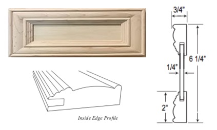 Custom Mitered Flat-Panel "1" Drawer Front