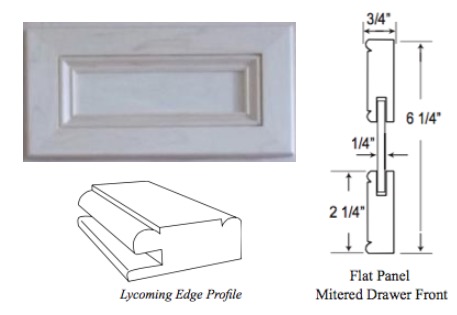 Custom Mitered Flat-Panel "2" Drawer Front