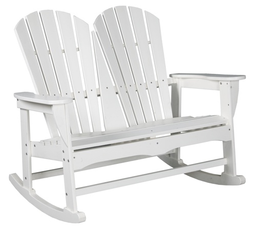 Outdoor, Adirondack 2-Seater Bench Rocker, 48"W x 41"H x 34"D