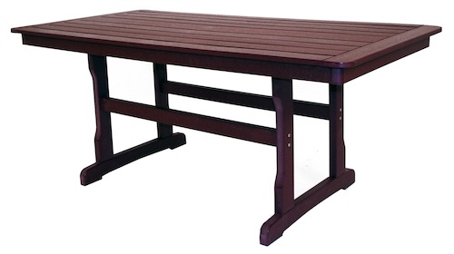 Outdoor, Rectangle Table with Umbrella Hole, 36"W x 72"L x29"H