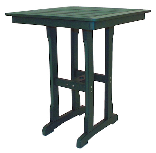 Outdoor, Square Bar Table with Umbrella Hole, 36"W x 36"L x 41"H