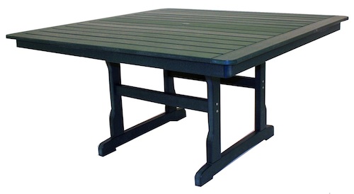 Outdoor, Square Dining Table with Umbrella Hole, 58"W x 58"L x 29"H
