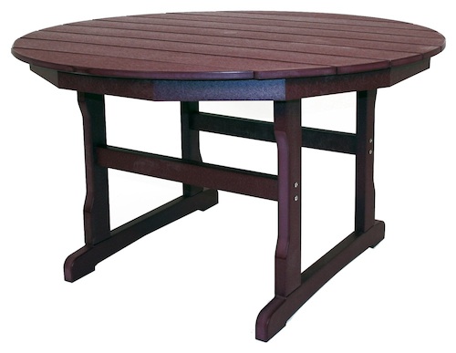 Outdoor, Round Table with Umbrella Hole, 52"W x 52"L x 29"H