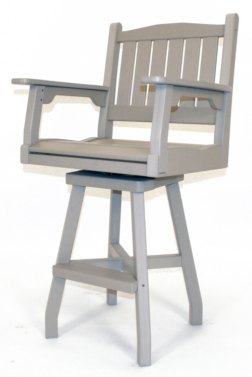 Outdoor, Milano Swivel Bar Arm Chair, 26"W x 48"H x 22"D