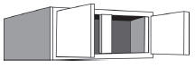 W391224: Kitchen Deep Wall Cabinet, 39"w x 12"h x 24"d