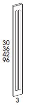 Fluted Wall Filler (3"W x 42"H) *Special Order