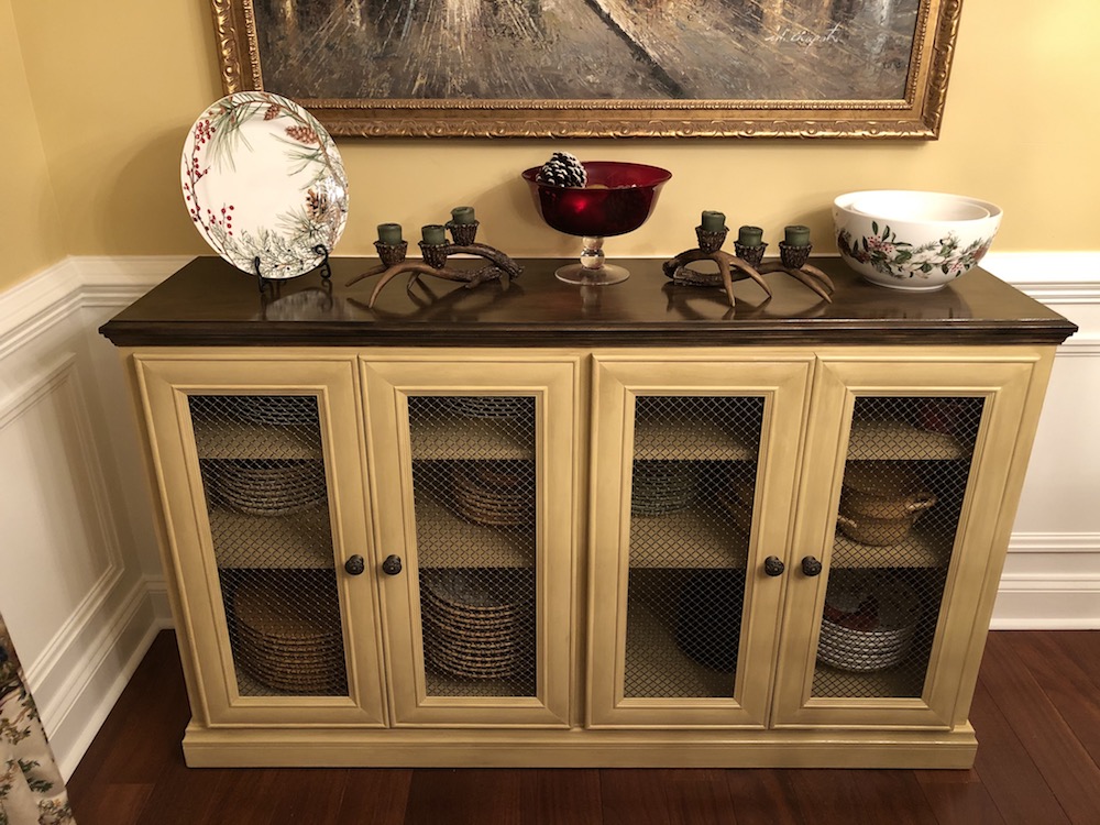 Convert Glass Doors to Wire Mesh - Custom Cabinet and Bookcase