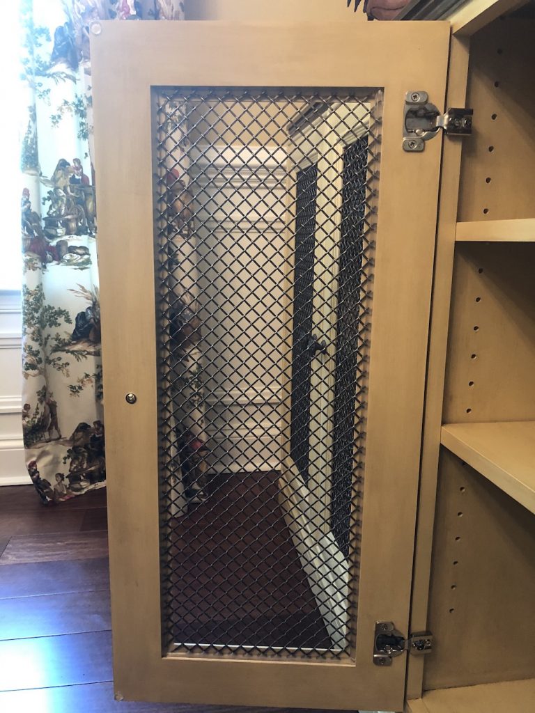 Convert Glass Doors to Wire Mesh - Custom Cabinet and Bookcase Design Blog